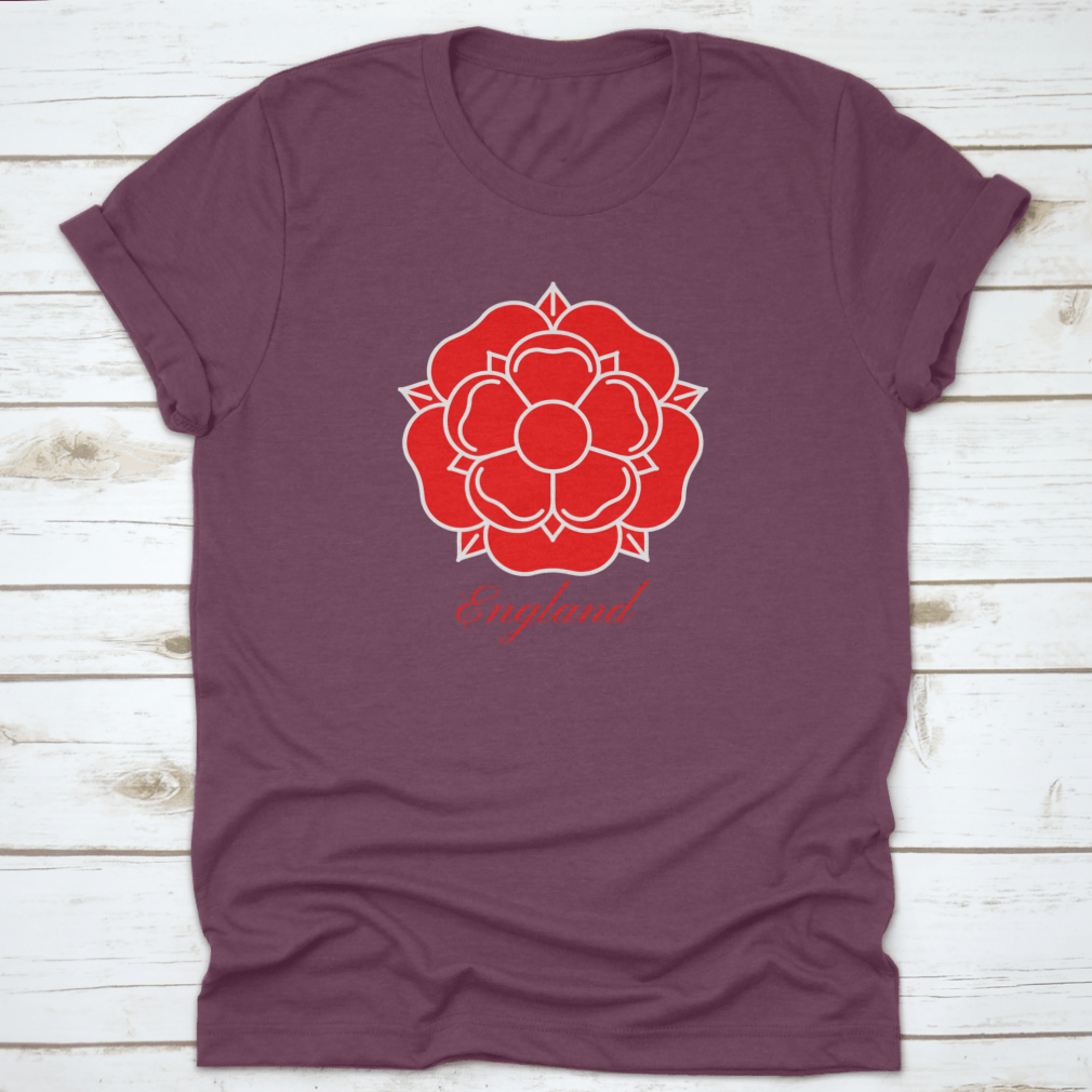 Traditional Heraldic Emblem of England featuring the War of Roses design on a cotton blend fabric.