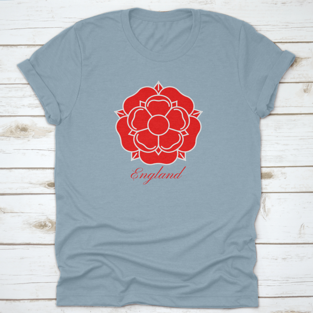 Traditional Heraldic Emblem of England featuring the War of Roses design on a cotton blend fabric.