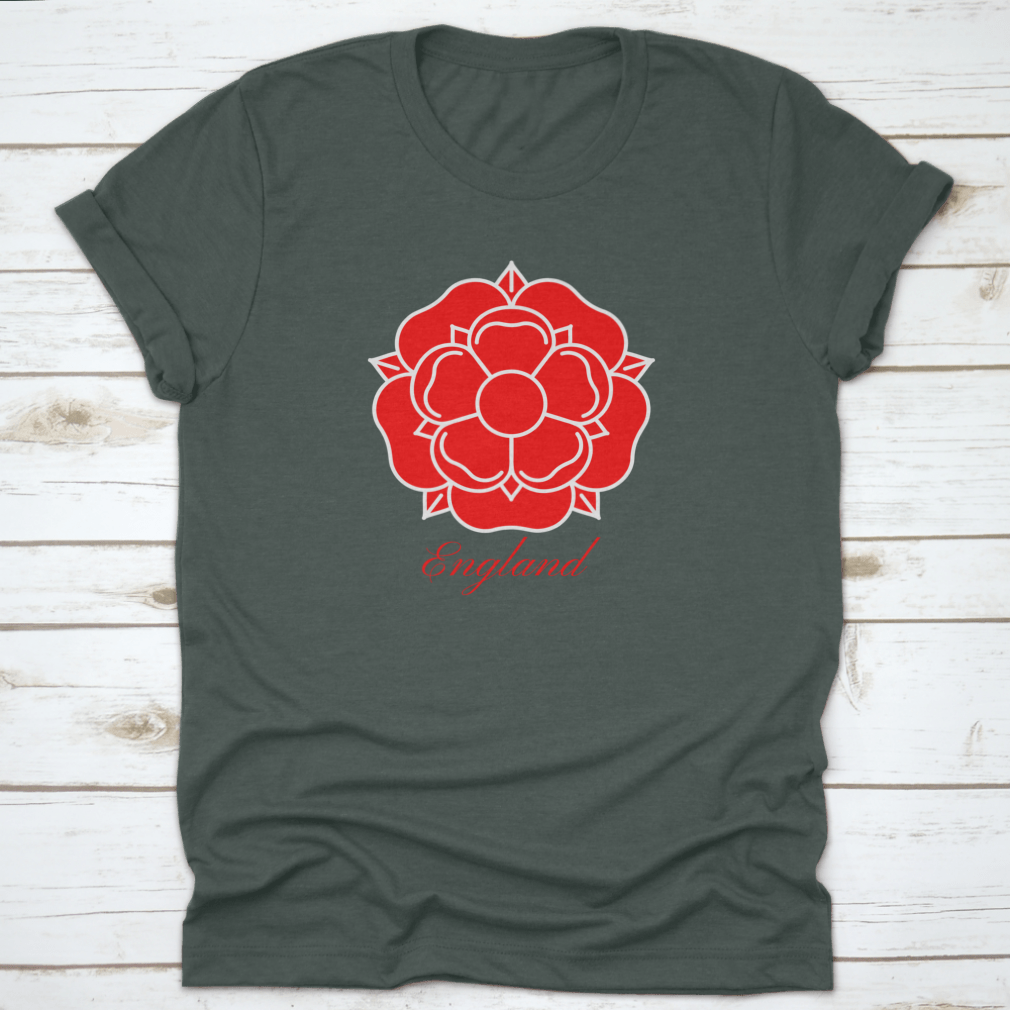 Traditional Heraldic Emblem of England featuring the War of Roses design on a cotton blend fabric.
