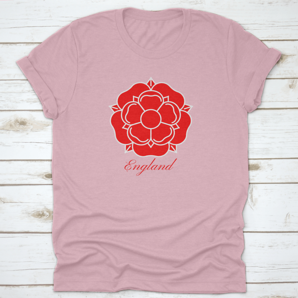 Traditional Heraldic Emblem of England featuring the War of Roses design on a cotton blend fabric.