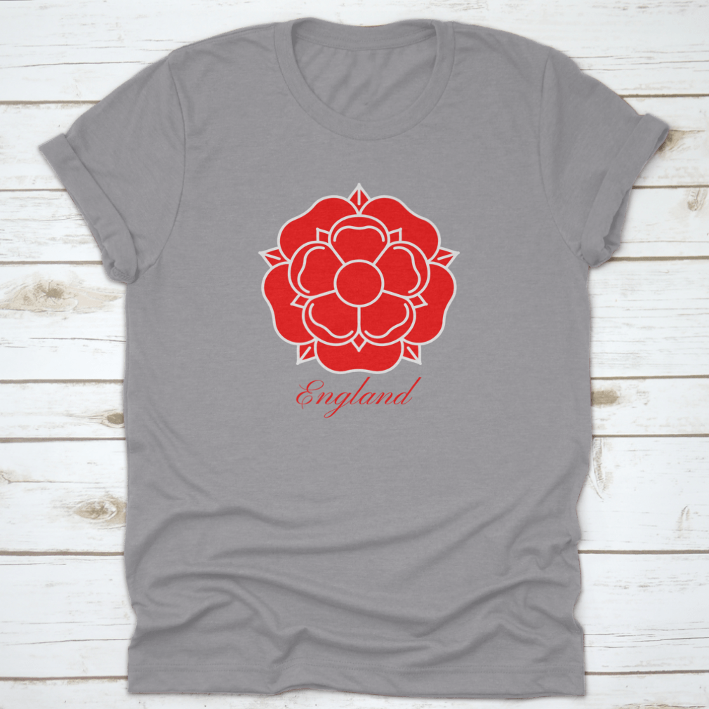 Traditional Heraldic Emblem of England featuring the War of Roses design on a cotton blend fabric.