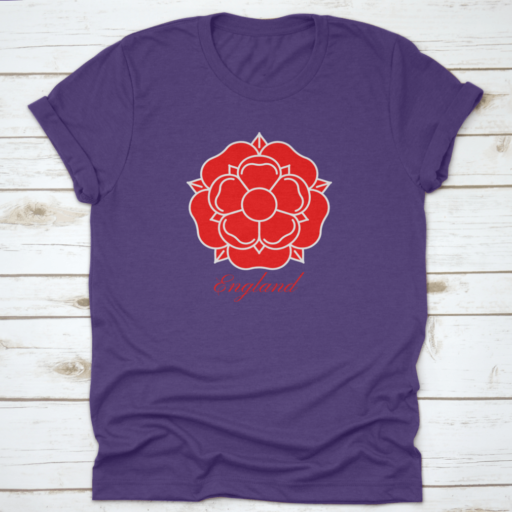 Traditional Heraldic Emblem of England featuring the War of Roses design on a cotton blend fabric.