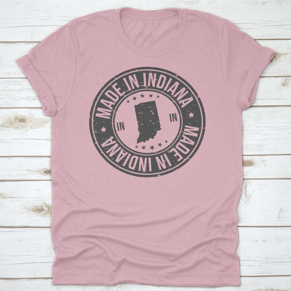 Travel Destination City Of Indiana Outline Shirt, showcasing the Indiana outline design on a comfortable cotton fabric.