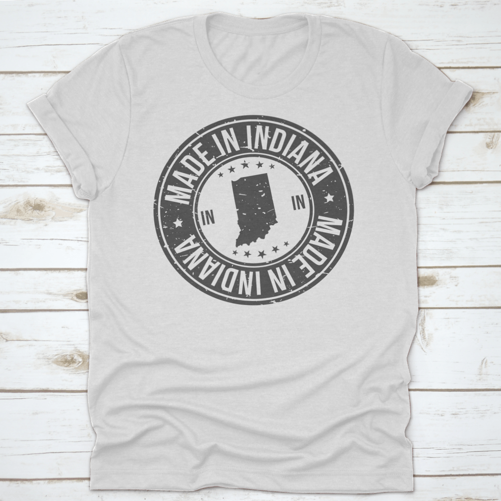 Travel Destination City Of Indiana Outline Shirt, showcasing the Indiana outline design on a comfortable cotton fabric.