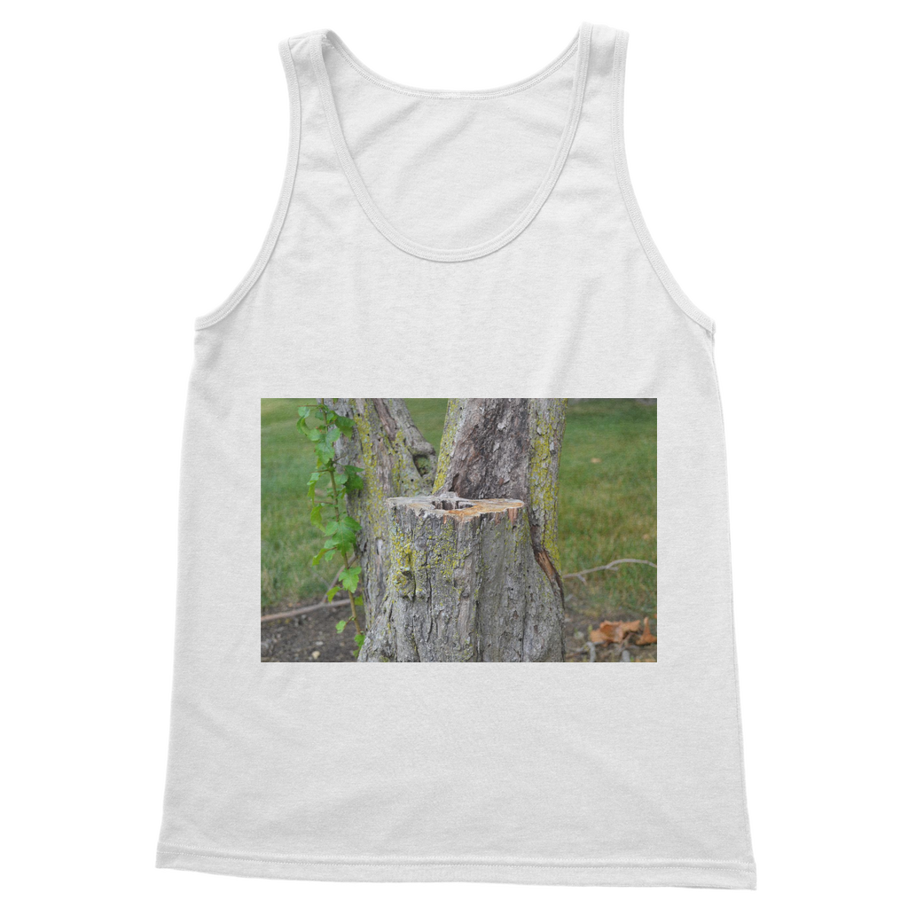 Tree Stump Classic Adult Vest Top in various colors, showcasing its unisex design and comfortable fit.
