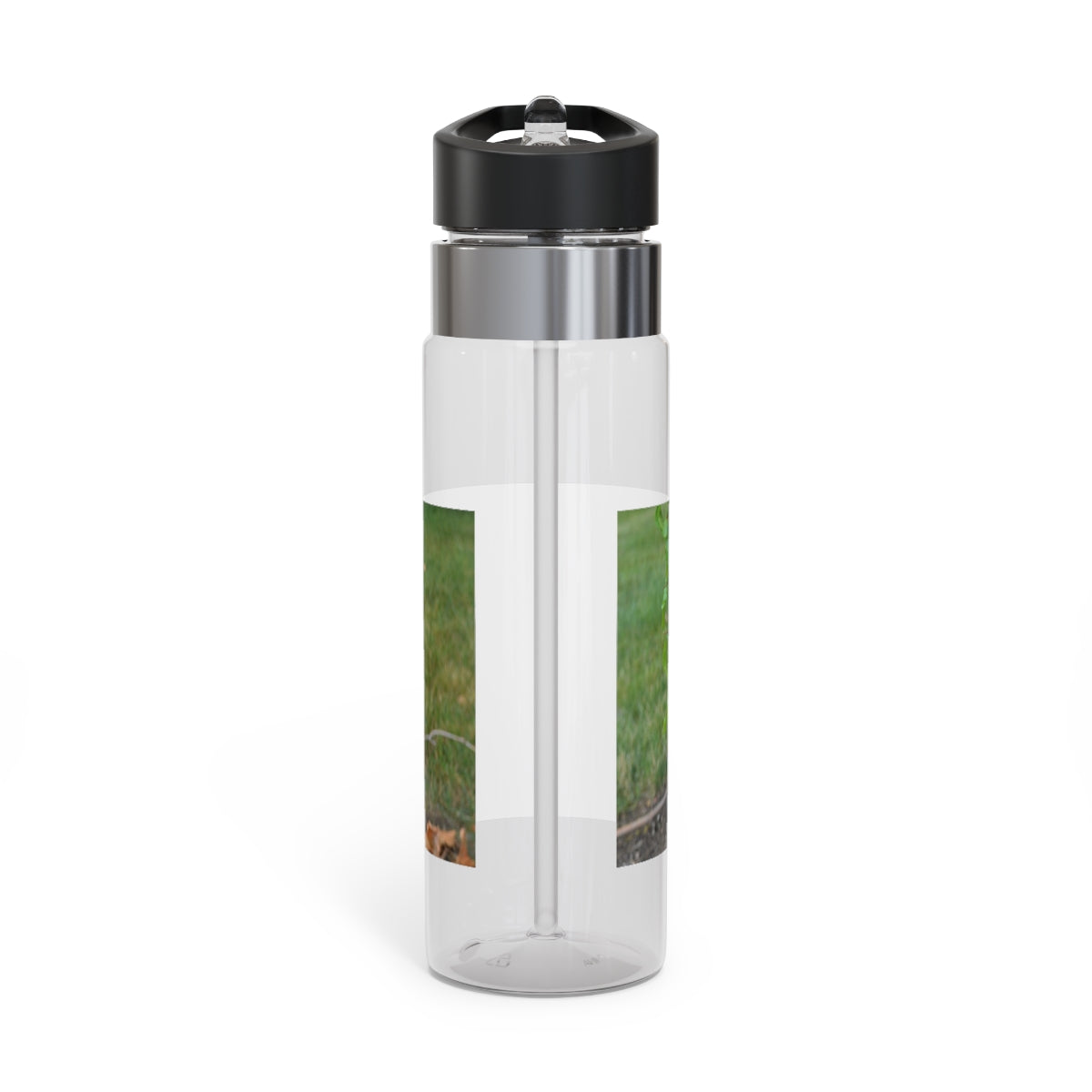 Tree Stump Kensington Tritan™ Sport Bottle in 20oz, featuring a screw-on lid, straw, and carabiner hook, made from durable BPA-free Tritan plastic.