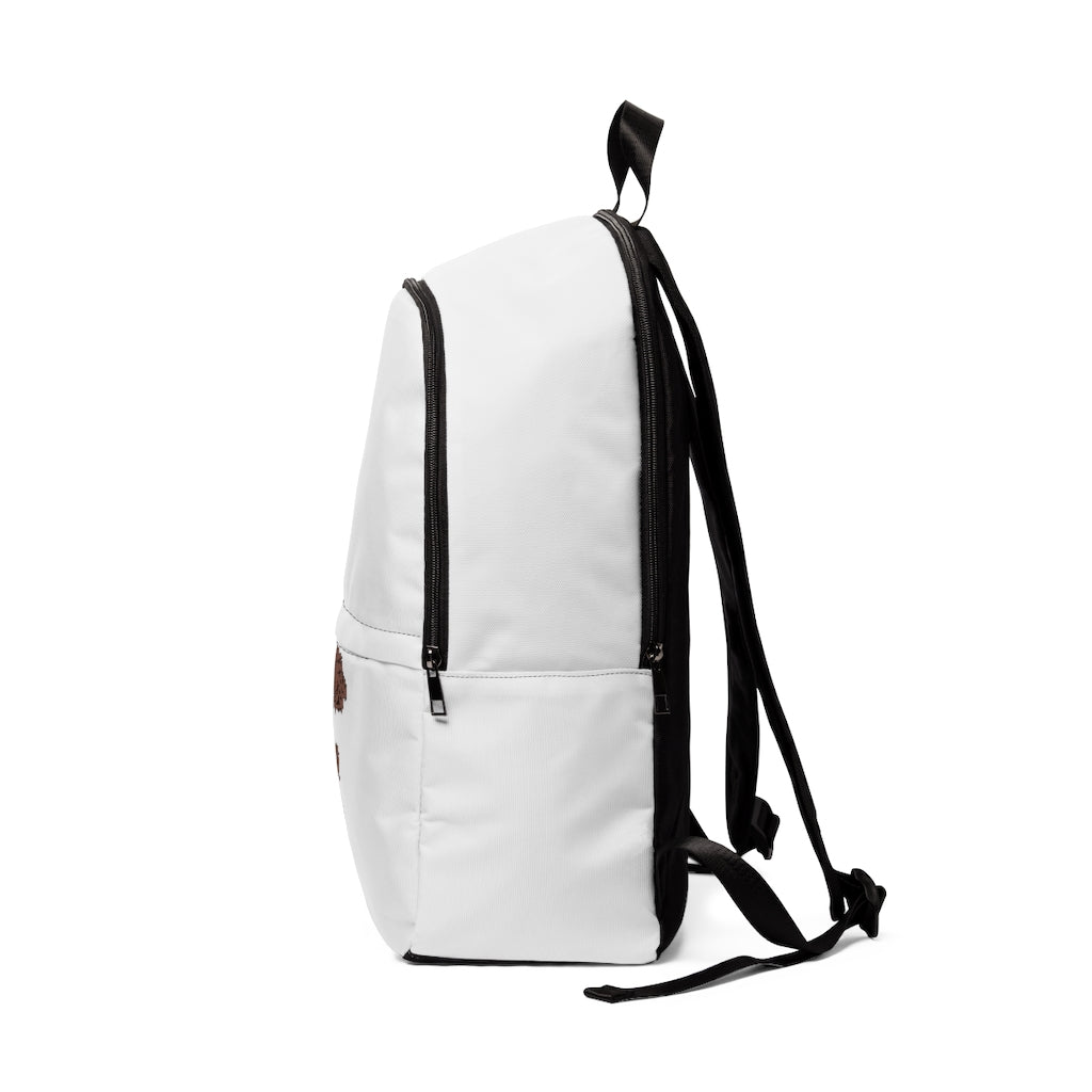 Tree Unisex Fabric Backpack in soft nylon, lightweight and waterproof, featuring adjustable shoulder straps and padded back panel.
