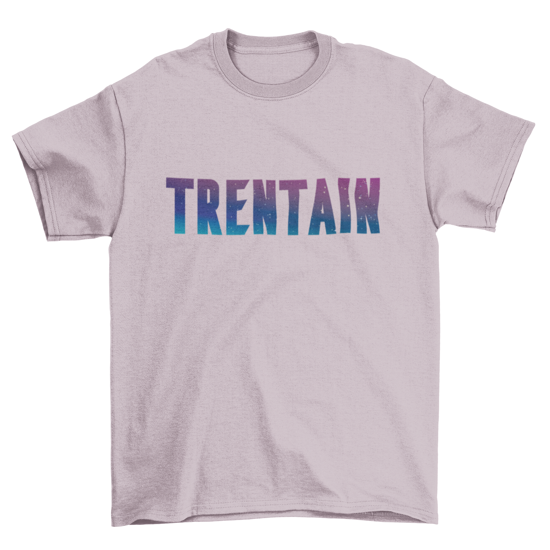 Trentain Quote T-shirt featuring the word TRENTAIN in a vibrant Galaxy style design.