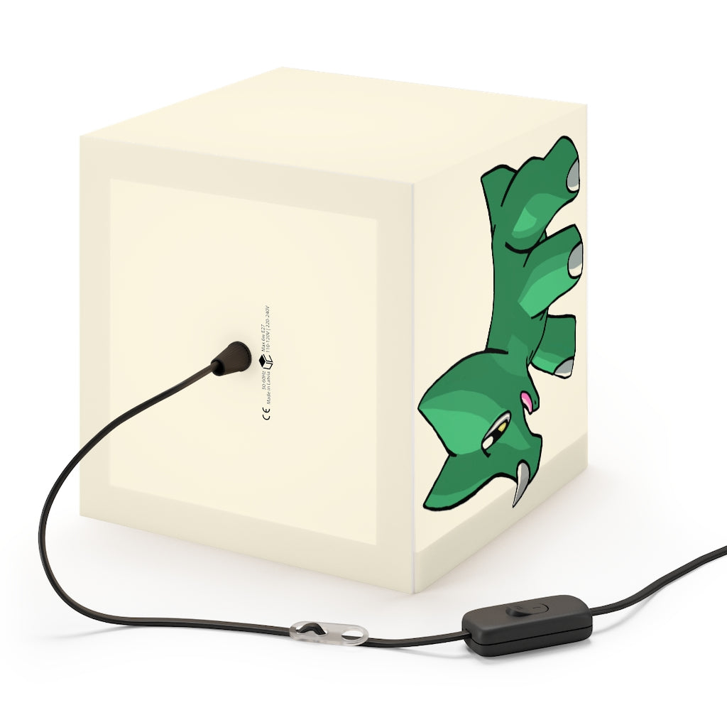 Treevetop Personalized Lamp showcasing a unique cube design, perfect for indoor decoration.