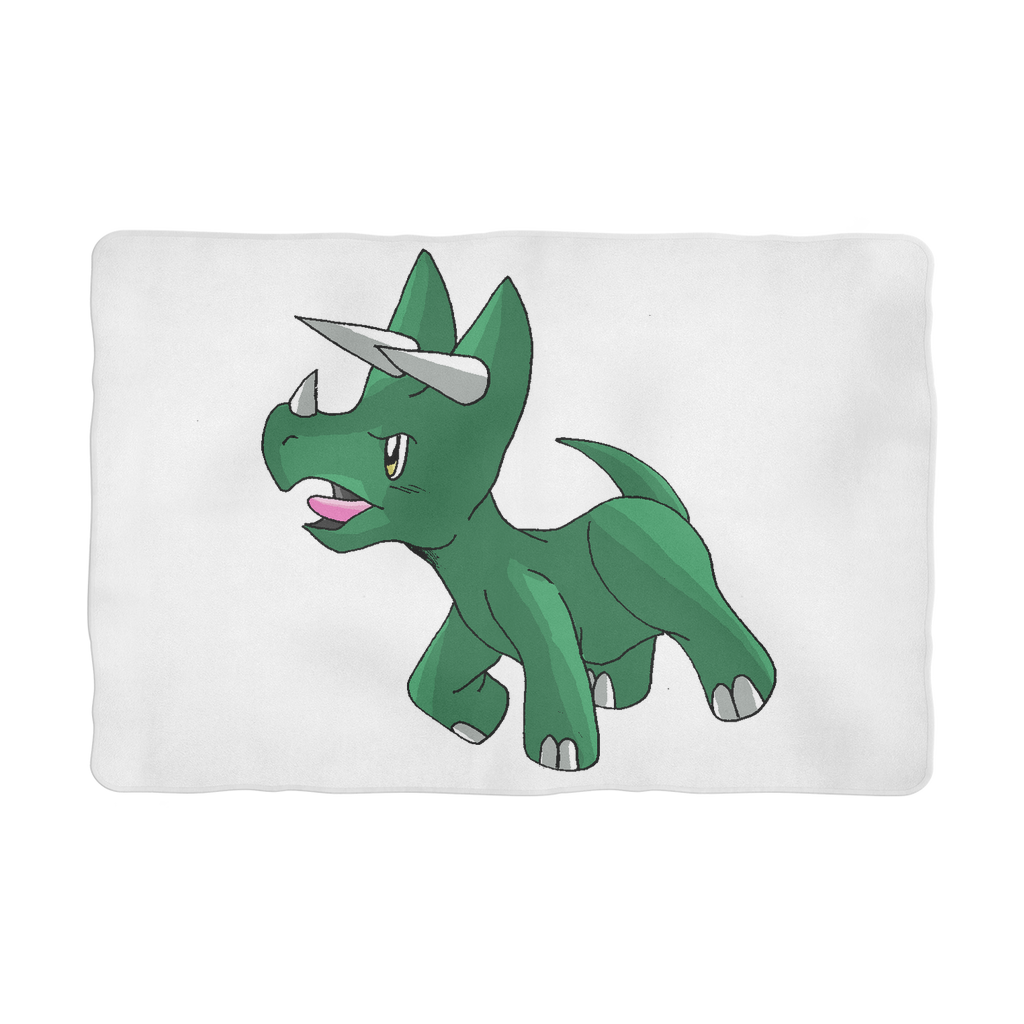 Treevetop Sublimation Pet Blanket made of 100% polyester polar fleece, featuring a vibrant printed design on one side and a white back.