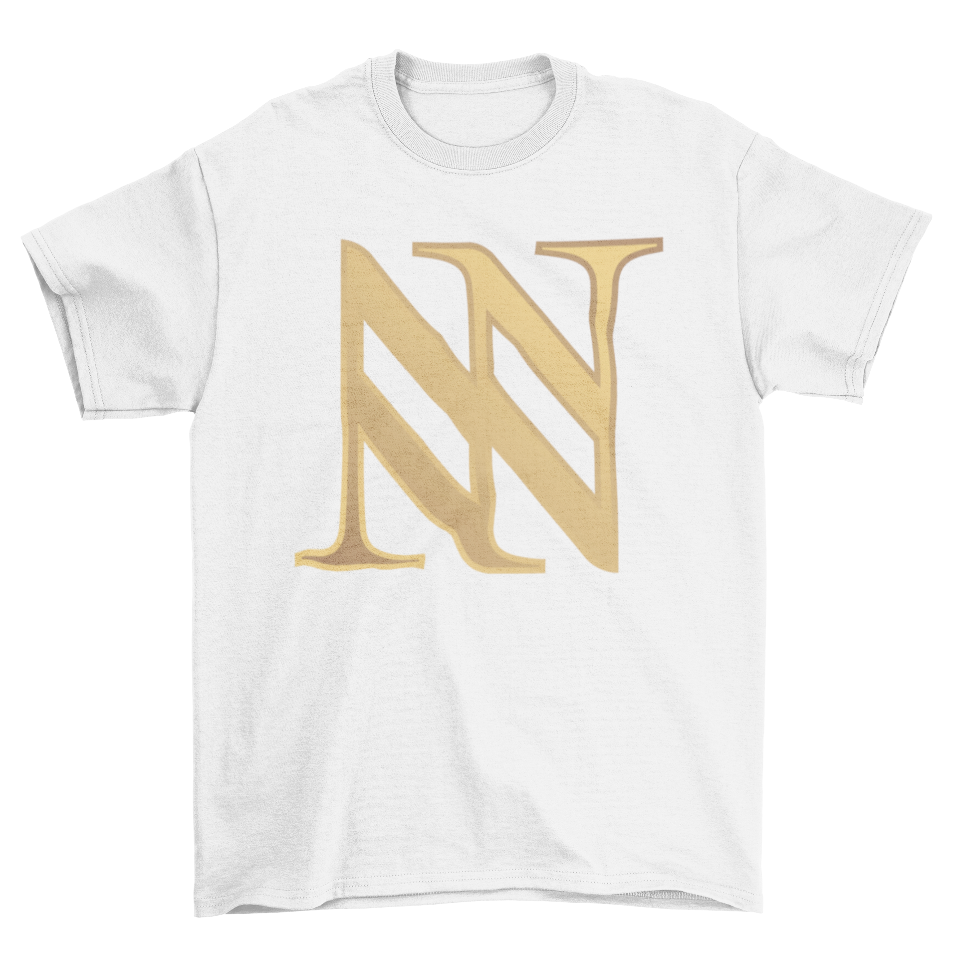 Triple N Abstract T-shirt featuring a unique design of three Ns intertwined, showcasing modern art style.