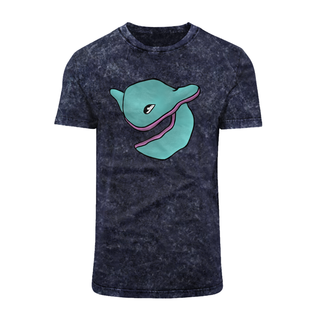 Troffle Acid Washed T-Shirt featuring a classic crew neck and unique batik-like design, perfect for casual wear.