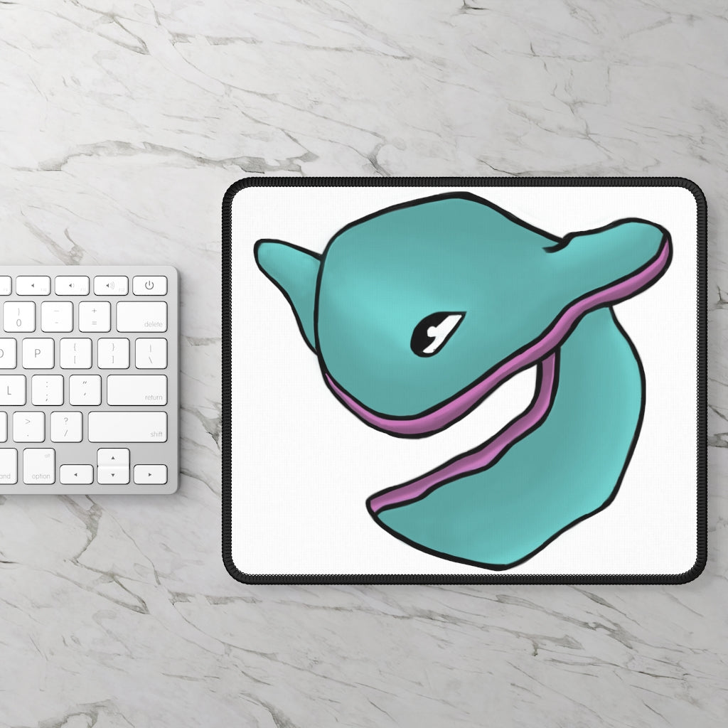 Troffle Gaming Mouse Pad with vibrant custom design and stitched edges, measuring 9x7 inches.