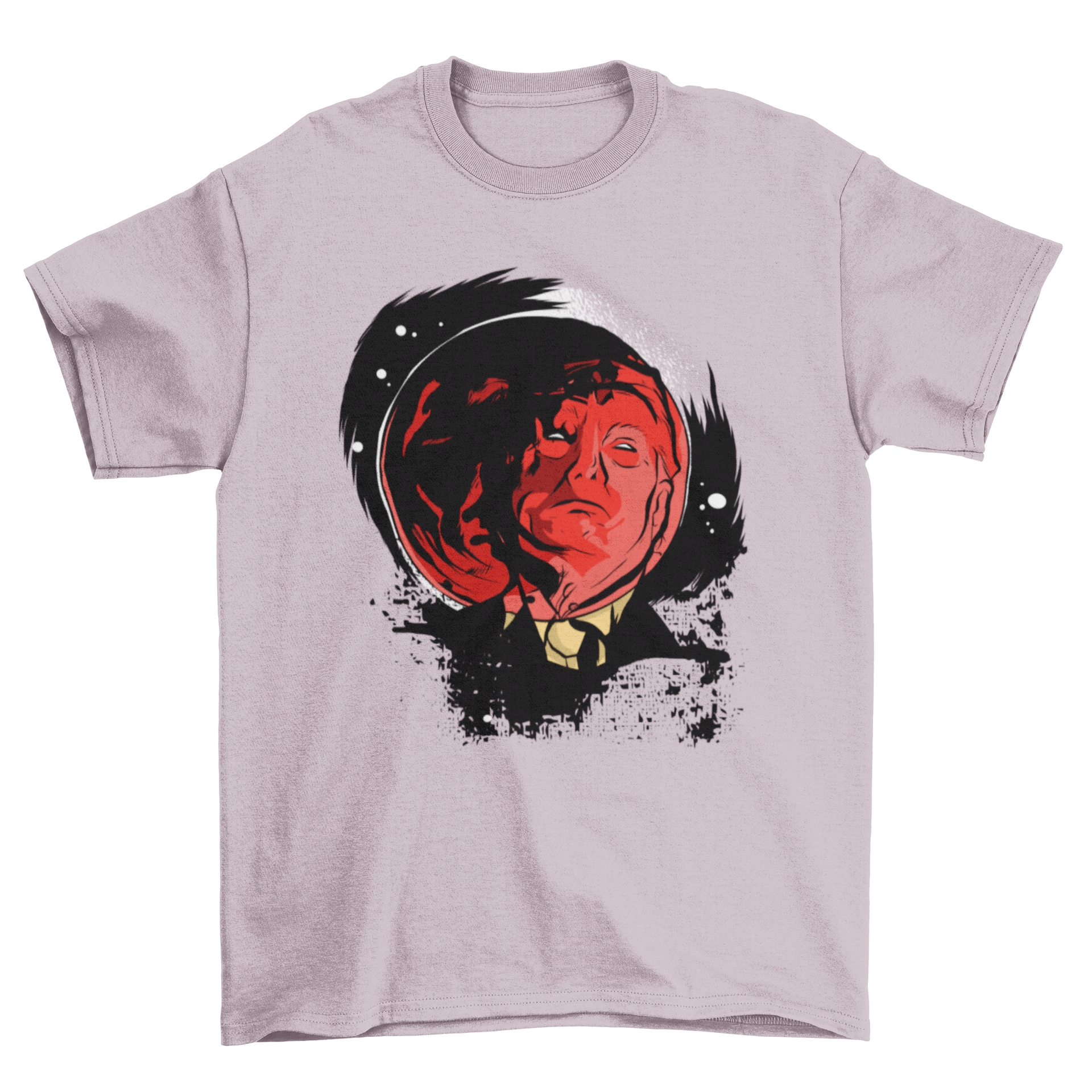Trump Eclipse T-Shirt featuring a blood moon and President Trump's face, perfect for political statements.