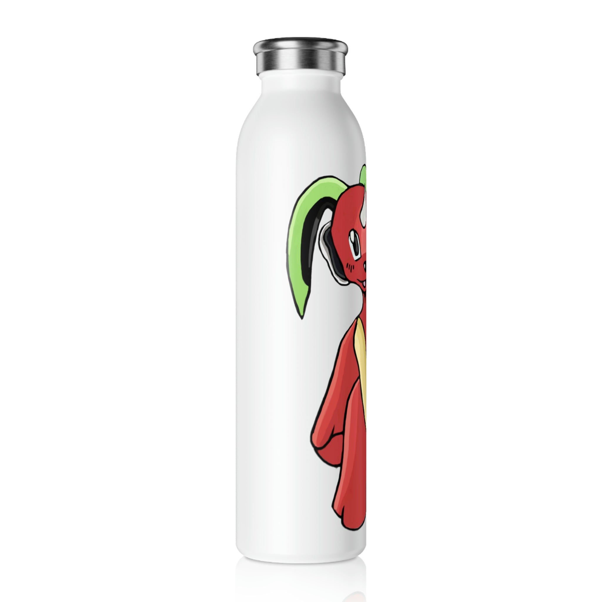 Tsosti Slim Water Bottle with customizable matte finish and fashionable lid, showcasing its sleek design and 20oz capacity.