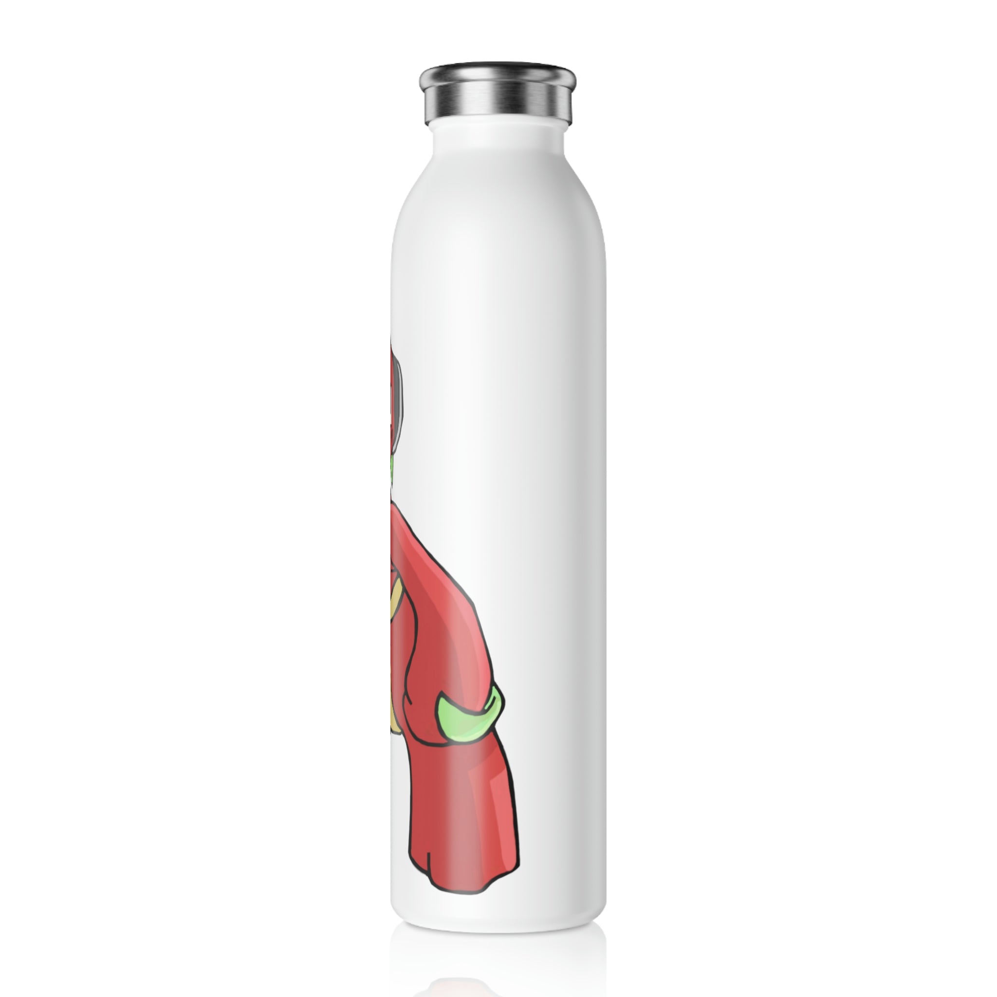Tsosti Slim Water Bottle with customizable matte finish and fashionable lid, showcasing its sleek design and 20oz capacity.