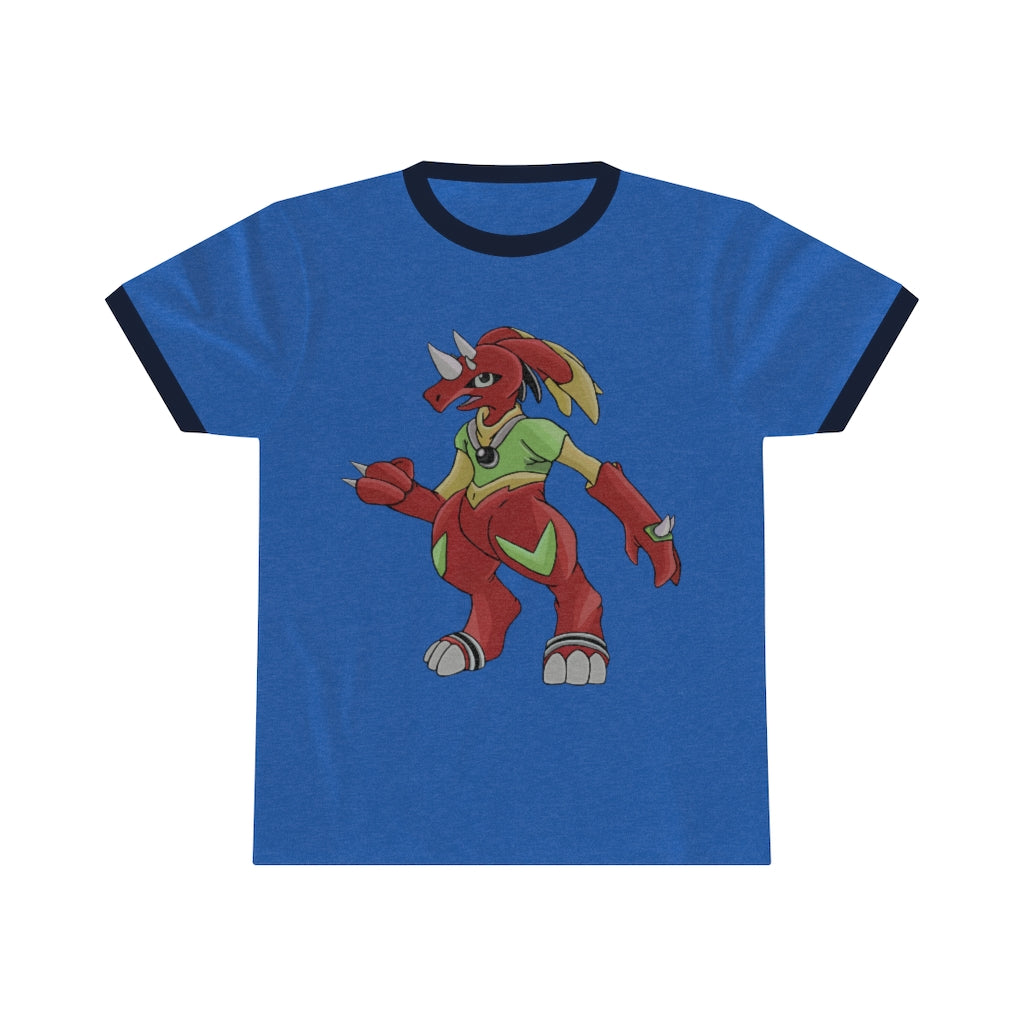 Tsostibird Unisex Ringer Tee in various colors, showcasing its lightweight fabric and stylish design.