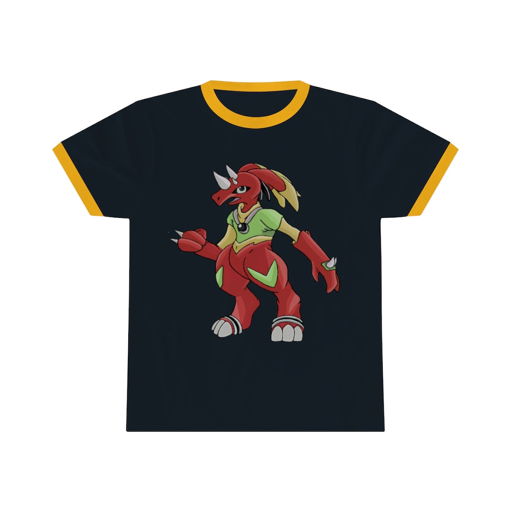 Tsostibird Unisex Ringer Tee in various colors, showcasing its lightweight fabric and stylish design.