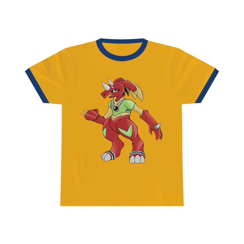 Tsostibird Unisex Ringer Tee in various colors, showcasing its lightweight fabric and stylish design.