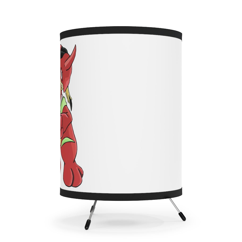 Tsostichan Tripod Lamp featuring a galvanized steel base and custom high-resolution printed shade, ideal for home decor.