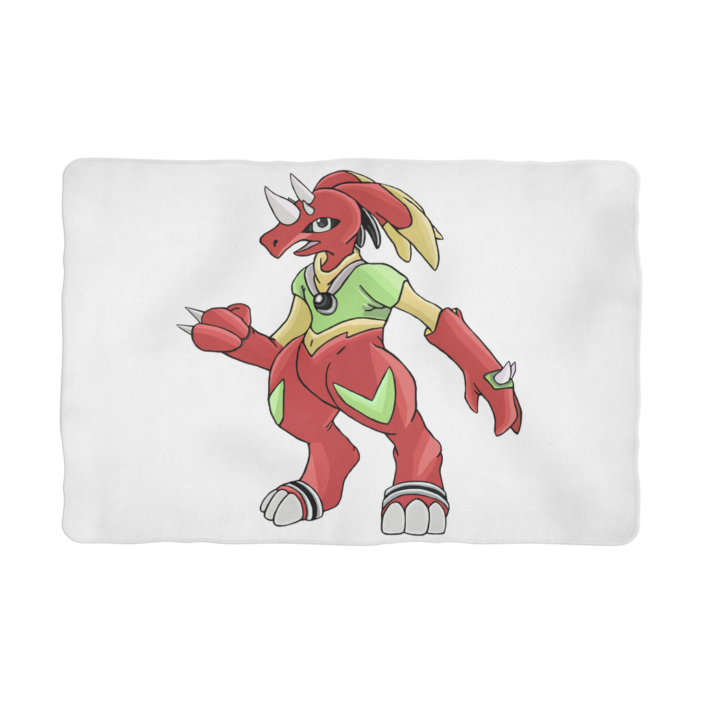 Tsostkibird Sublimation Pet Blanket made of soft 100% polyester polar fleece, featuring a white back and vibrant printed design.