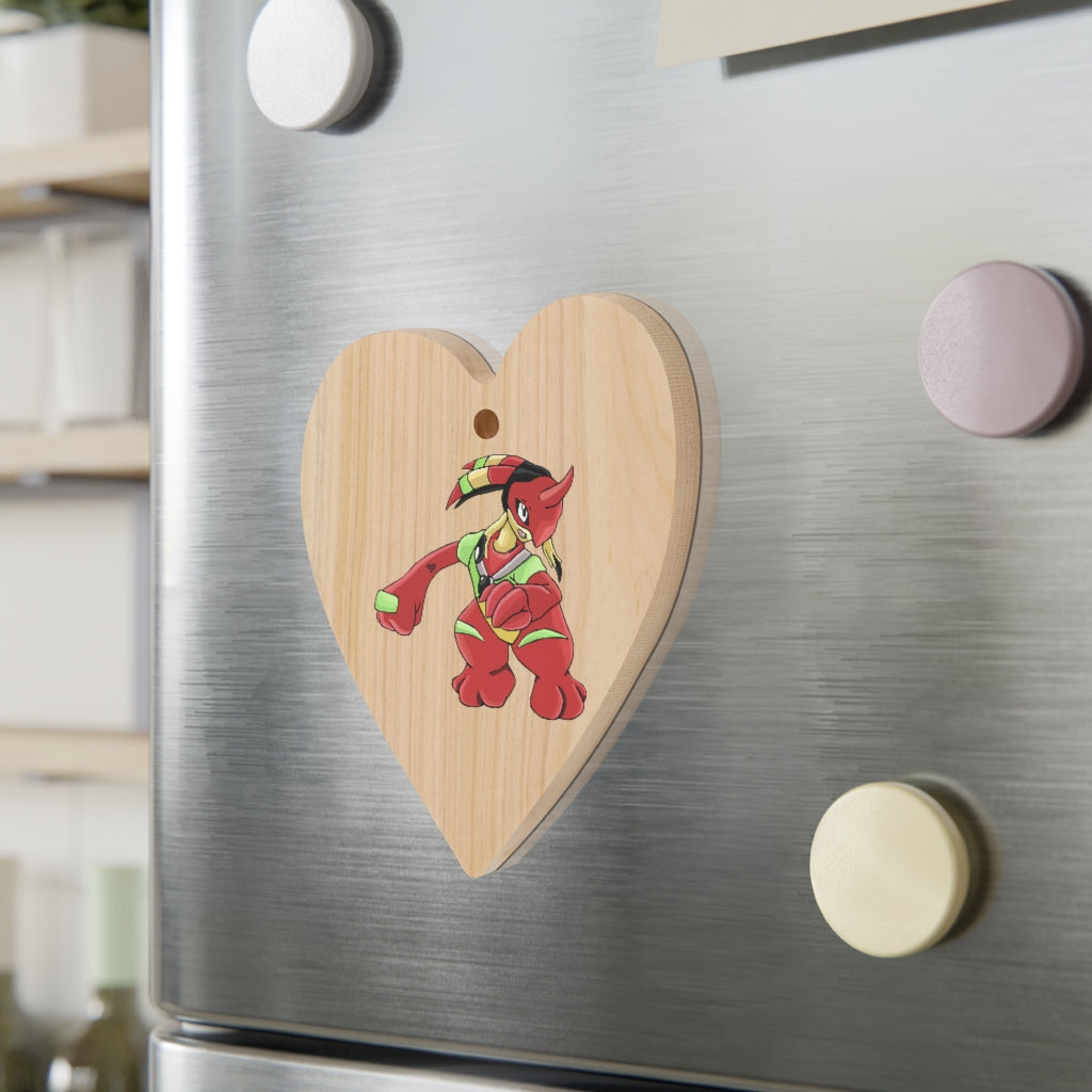 Tsostkichan Wooden Christmas Ornaments in various whimsical shapes with a red ribbon, showcasing rustic wooden texture.