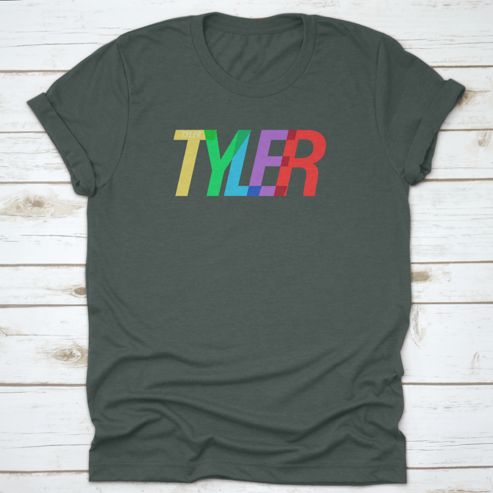 Tyler city-themed t-shirt on a white background featuring bold typography.