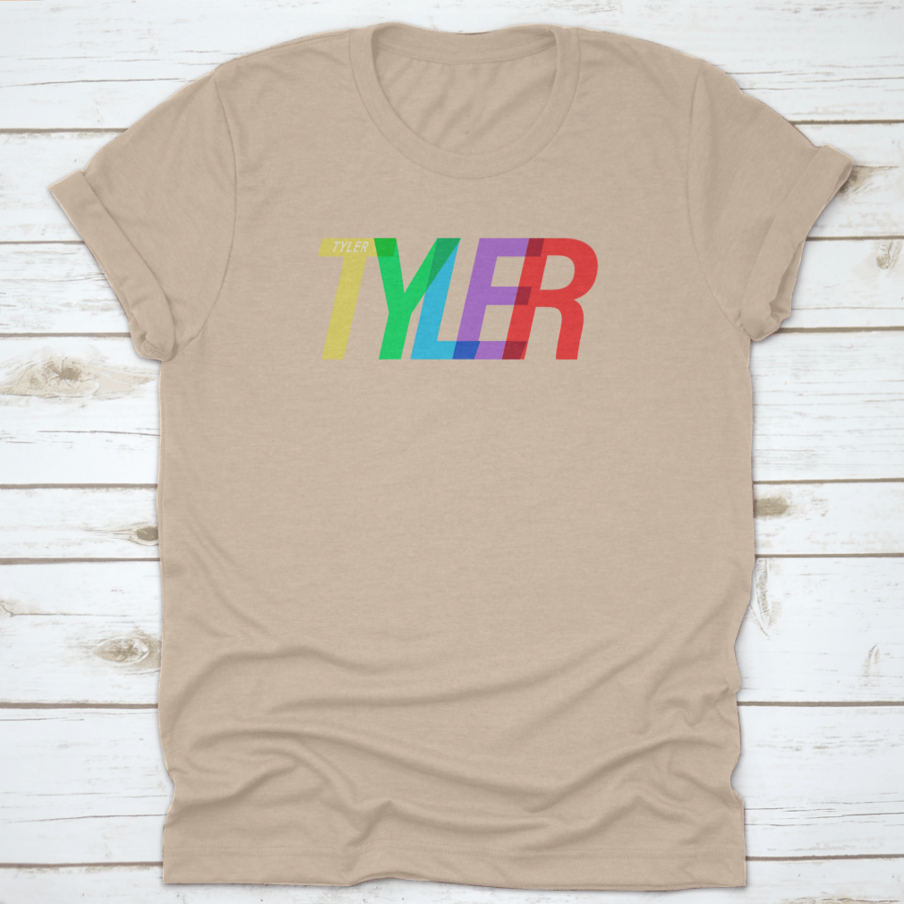 Tyler city-themed t-shirt on a white background featuring bold typography.