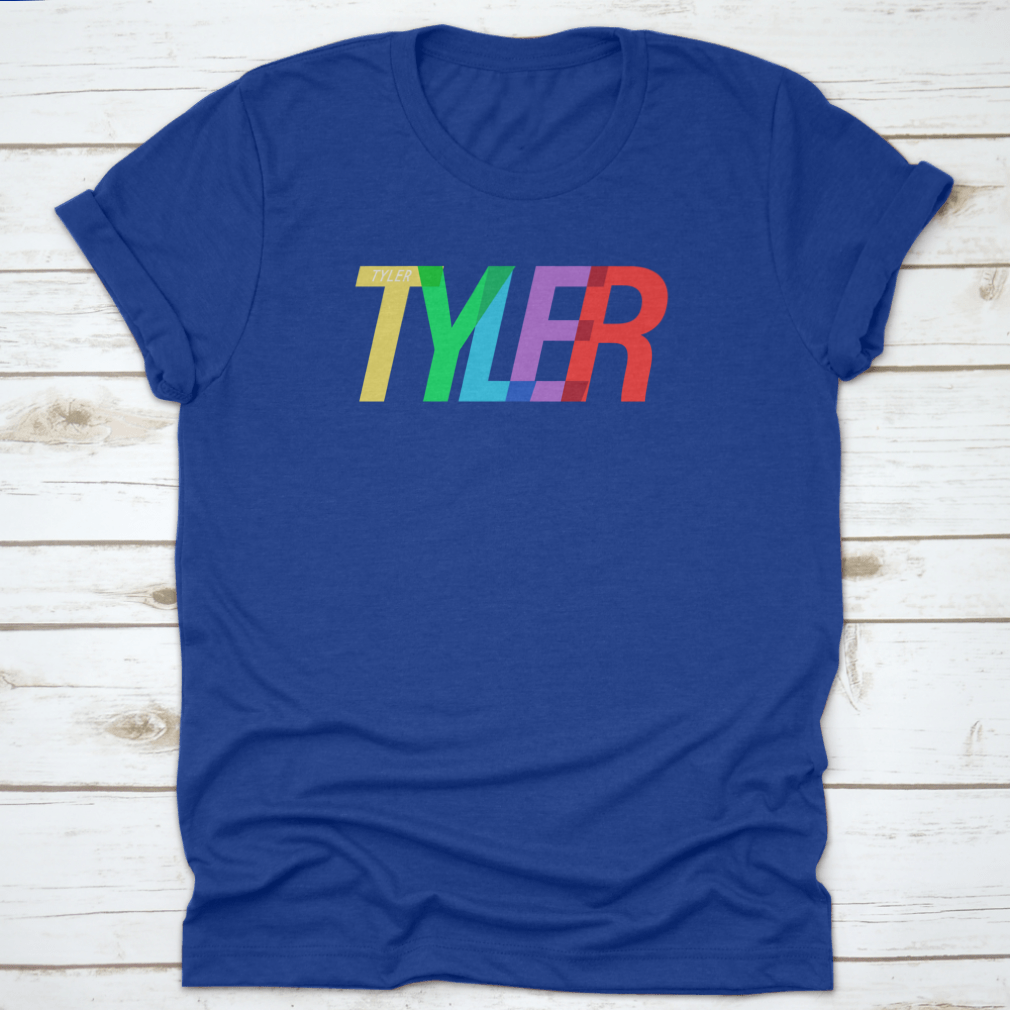 Tyler city-themed t-shirt on a white background featuring bold typography.