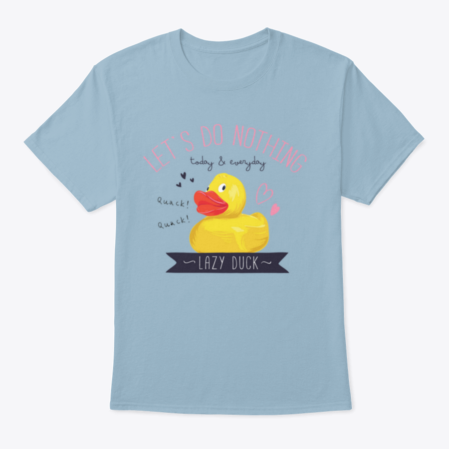 Typography Slogan T-shirt featuring a playful yellow duck toy design, made from soft cotton fabric.