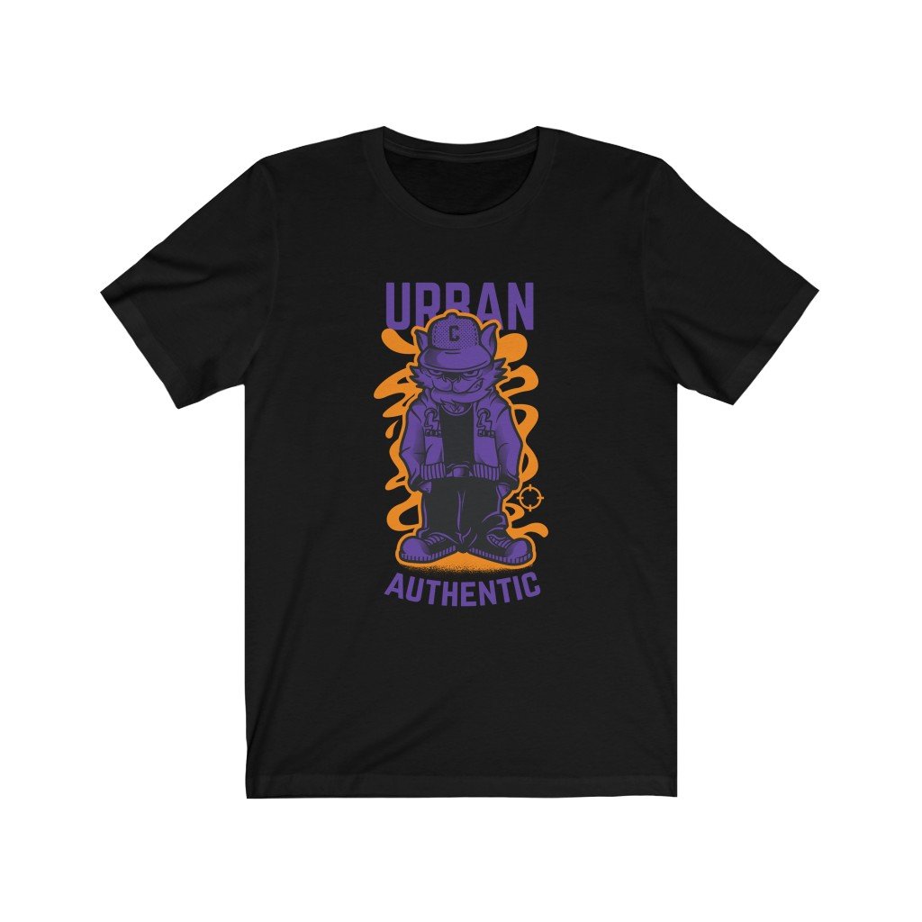 Urban Authentic Streetwear Graphic T-Shirt in soft cotton with vibrant vinyl print, showcasing a modern unisex design.