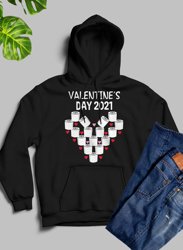 Valentines Day 2021 Hoodie featuring unique designs by top artists, made from cozy fleece blend material.