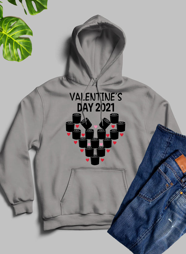 Valentines Day 2021 Hoodie featuring unique designs by top artists, made from cozy fleece blend material.