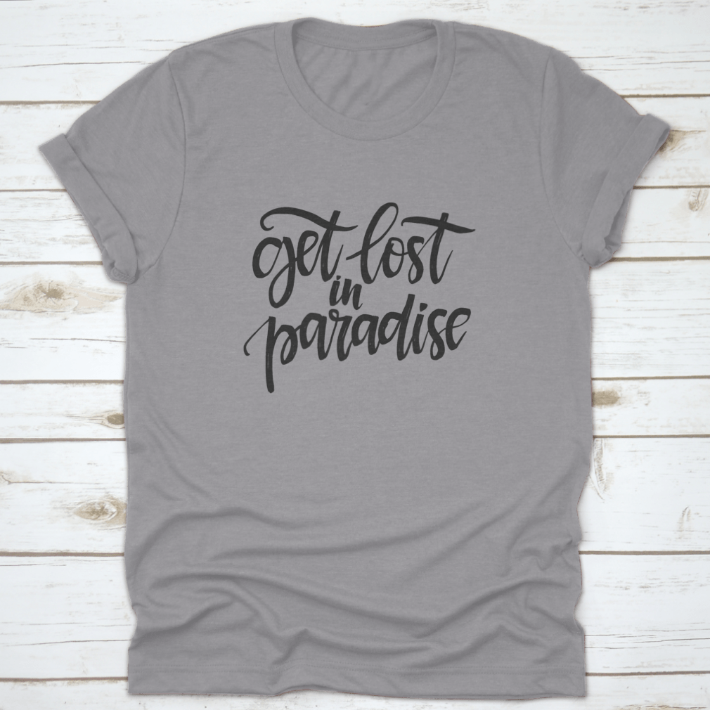 Vector hand drawn motivational quote t-shirt in grey, showcasing inspirational design and comfortable fit.