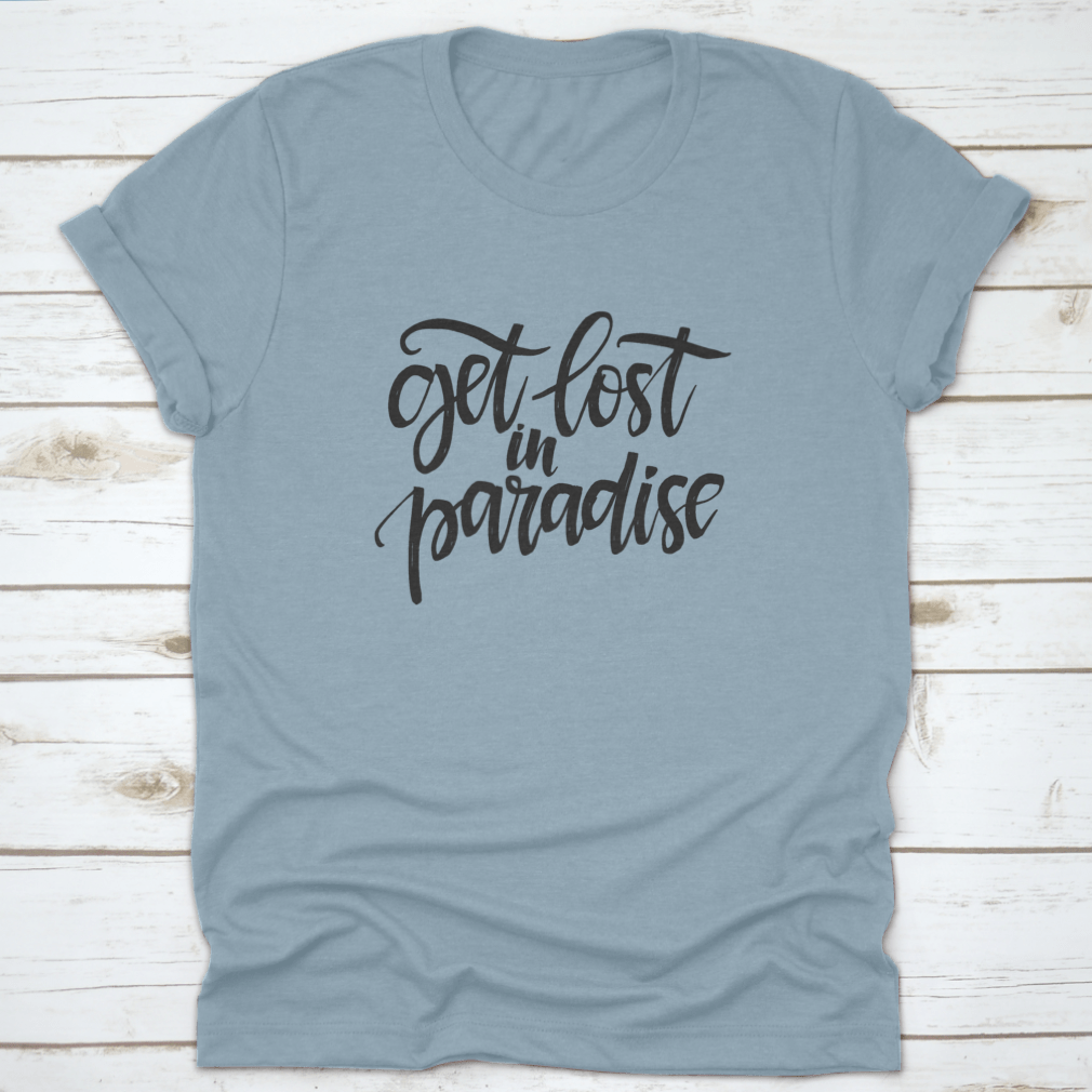 Vector hand drawn motivational quote t-shirt in grey, showcasing inspirational design and comfortable fit.