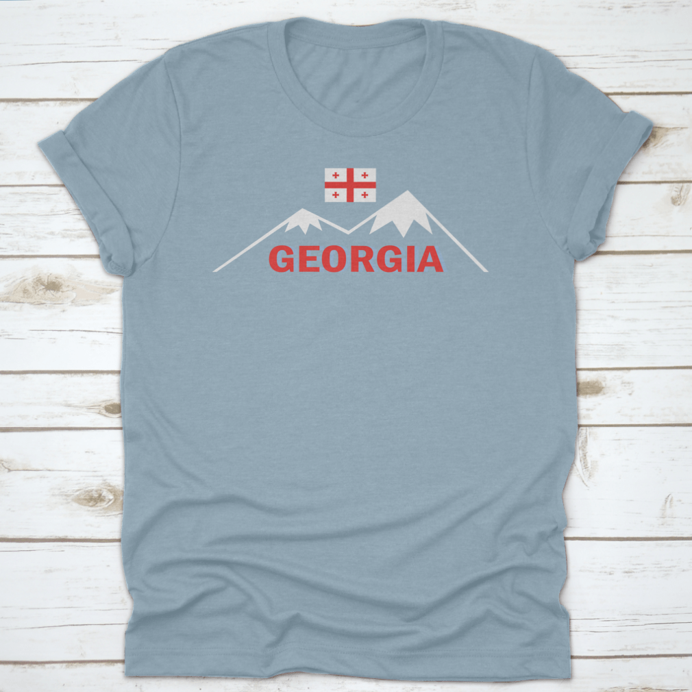 Vector Illustration of the Georgia Country Emblem on a cotton fabric, showcasing its vibrant colors and intricate design.