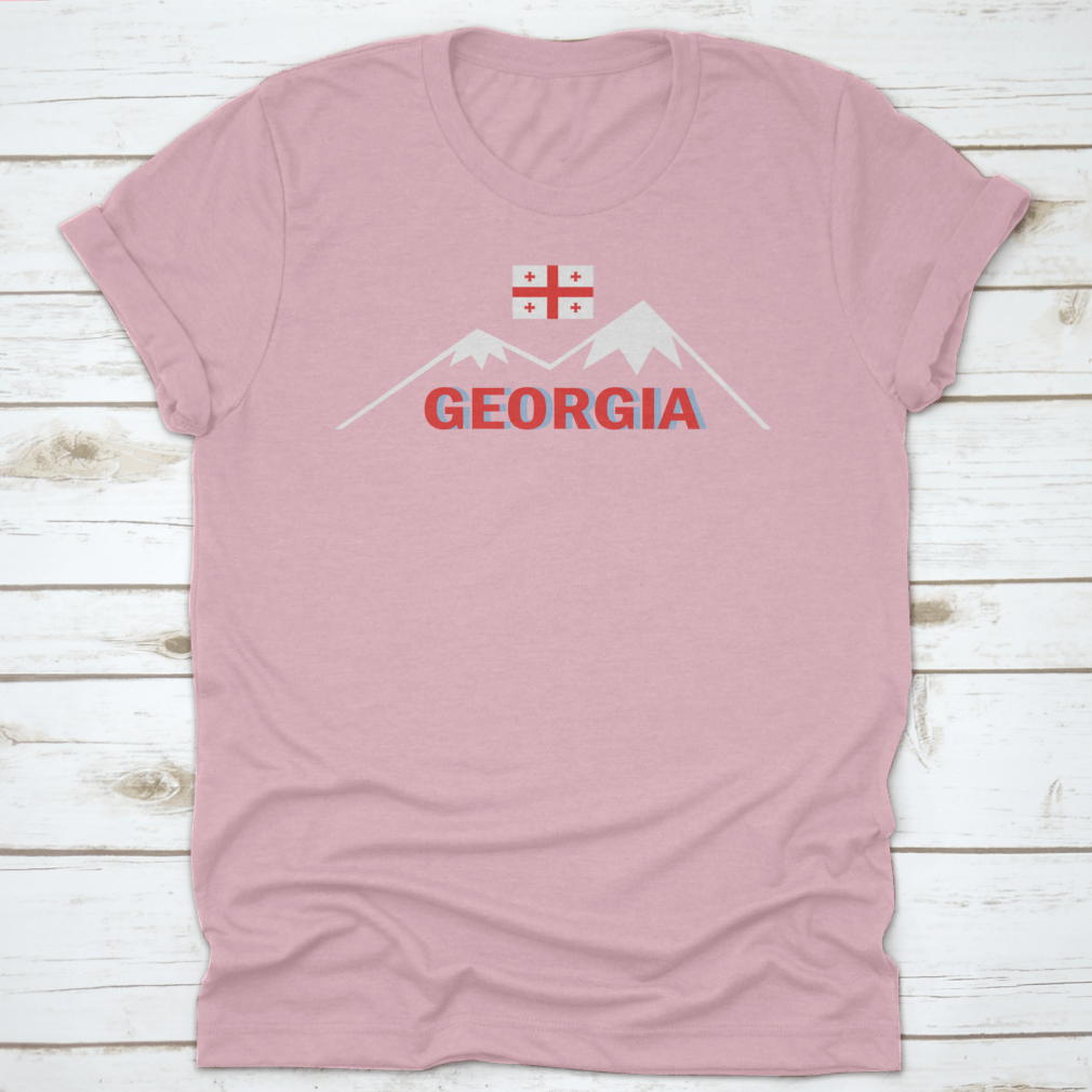 Vector Illustration of the Georgia Country Emblem on a cotton fabric, showcasing its vibrant colors and intricate design.