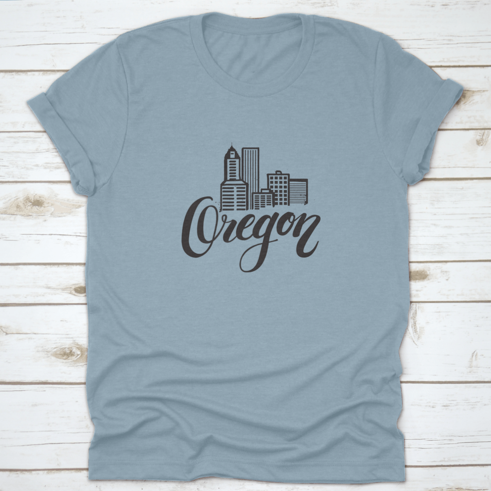 Vector illustration showcasing the skyline of Portland, Oregon, featuring iconic buildings and a vibrant cityscape.