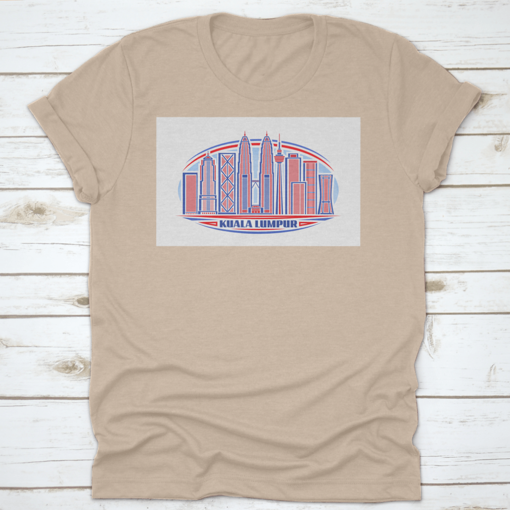 Vector illustration of Kuala Lumpur logo in a horizontal layout, featuring a linear design that captures the city's essence.