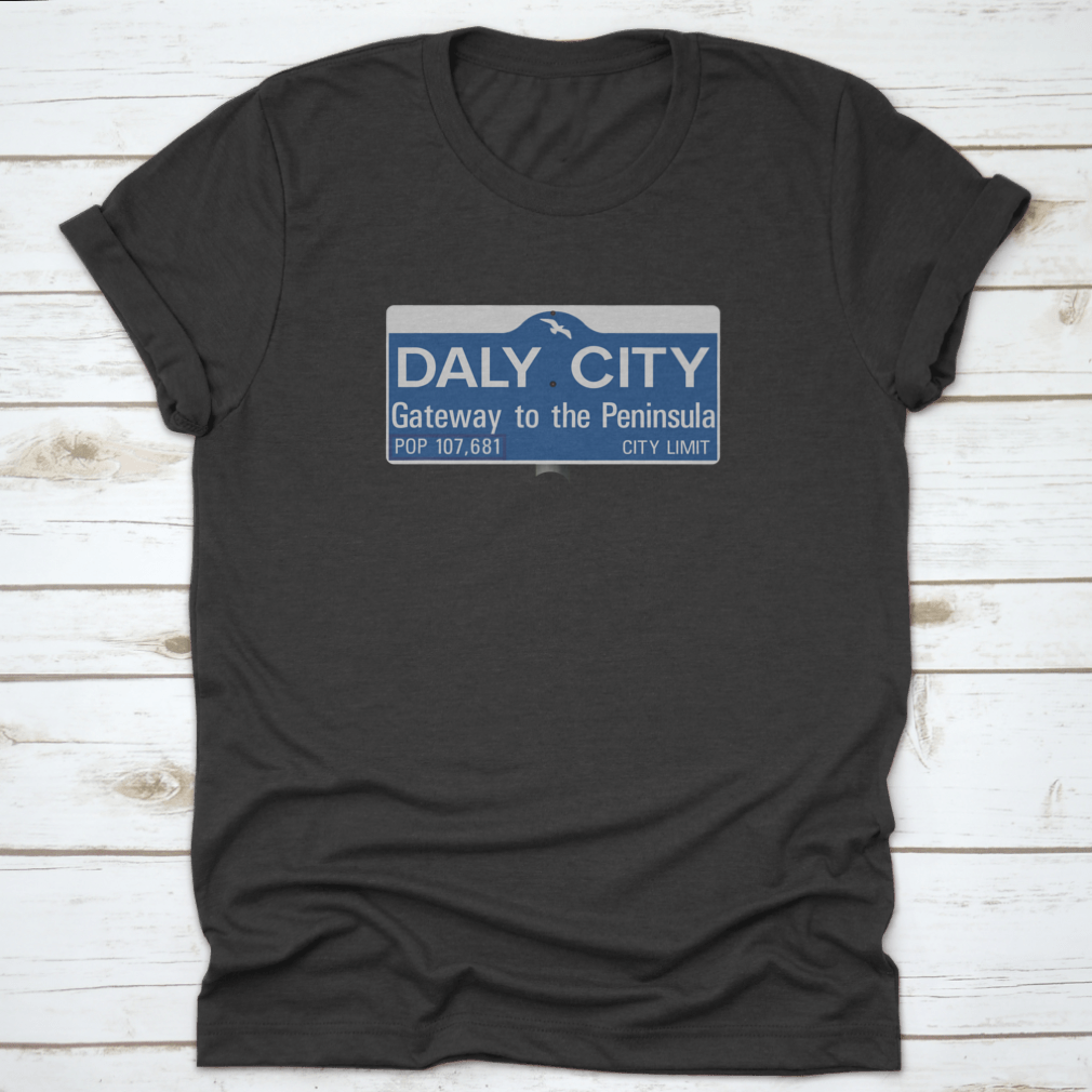 Vector illustration of the Daly City California city limit sign in blue, showcasing a modern design.