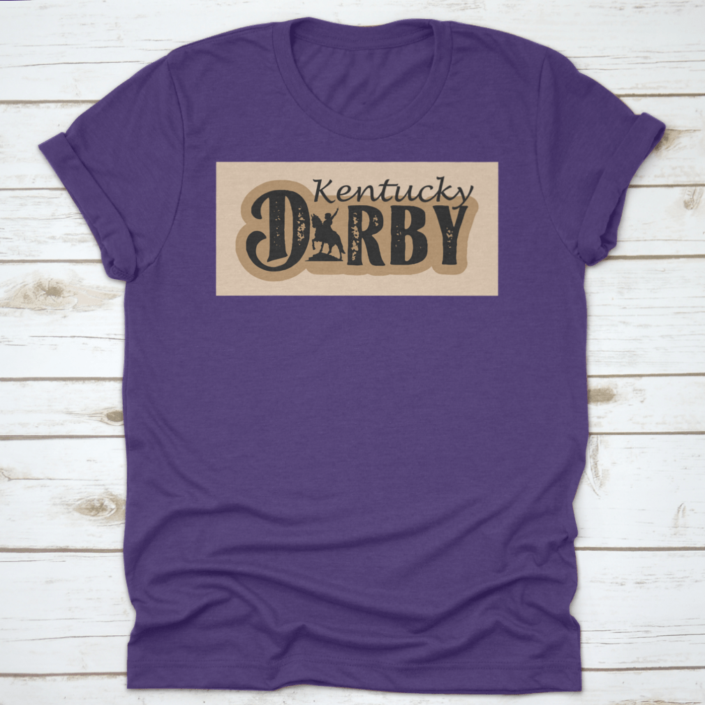 Vector illustration silhouette of Kentucky featuring the Dorby Racing horse logo, showcasing a dynamic and elegant design.