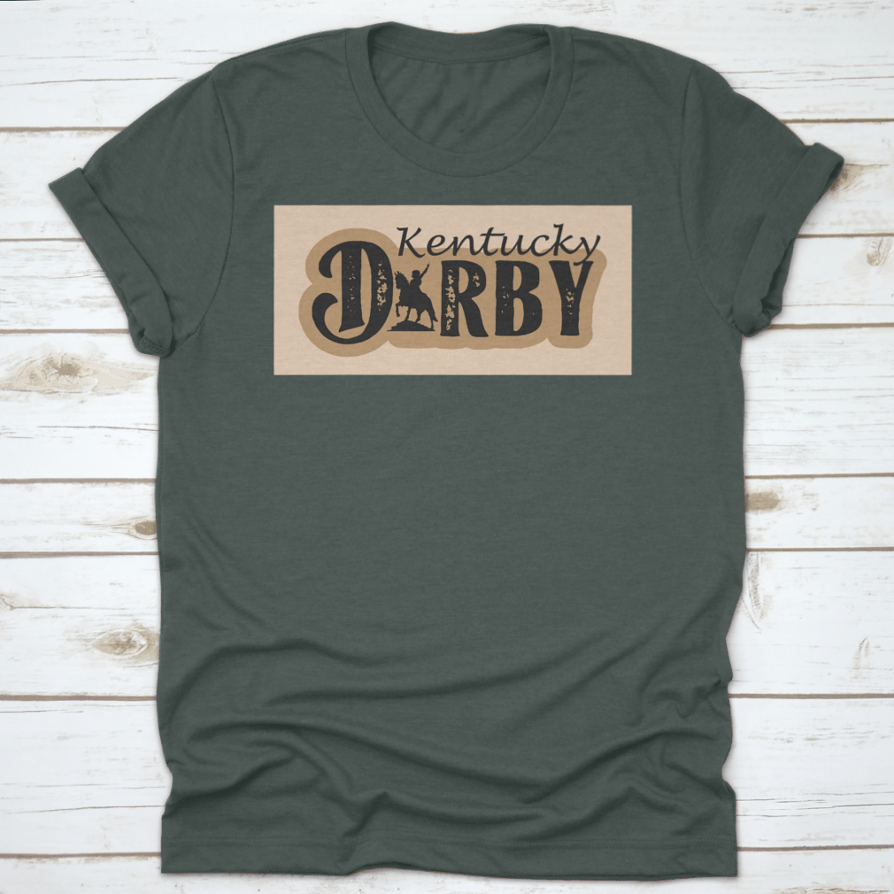 Vector illustration silhouette of Kentucky featuring the Dorby Racing horse logo, showcasing a dynamic and elegant design.