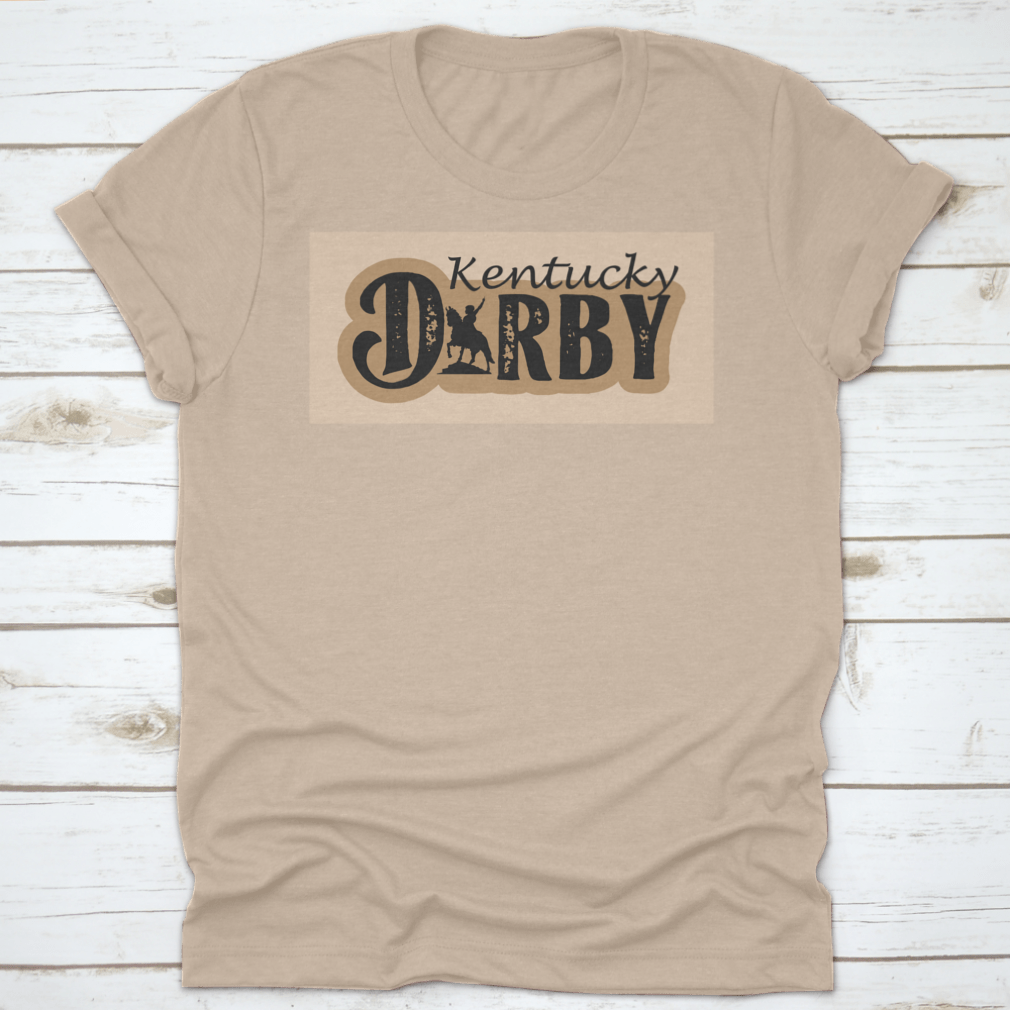 Vector illustration silhouette of Kentucky featuring the Dorby Racing horse logo, showcasing a dynamic and elegant design.