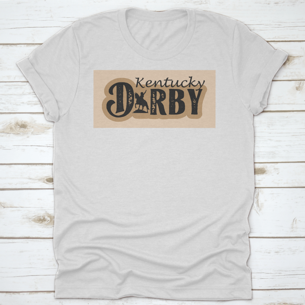 Vector illustration silhouette of Kentucky featuring the Dorby Racing horse logo, showcasing a dynamic and elegant design.