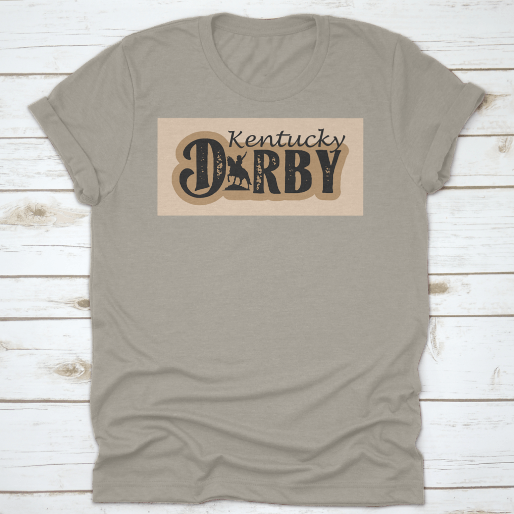Vector illustration silhouette of Kentucky featuring the Dorby Racing horse logo, showcasing a dynamic and elegant design.