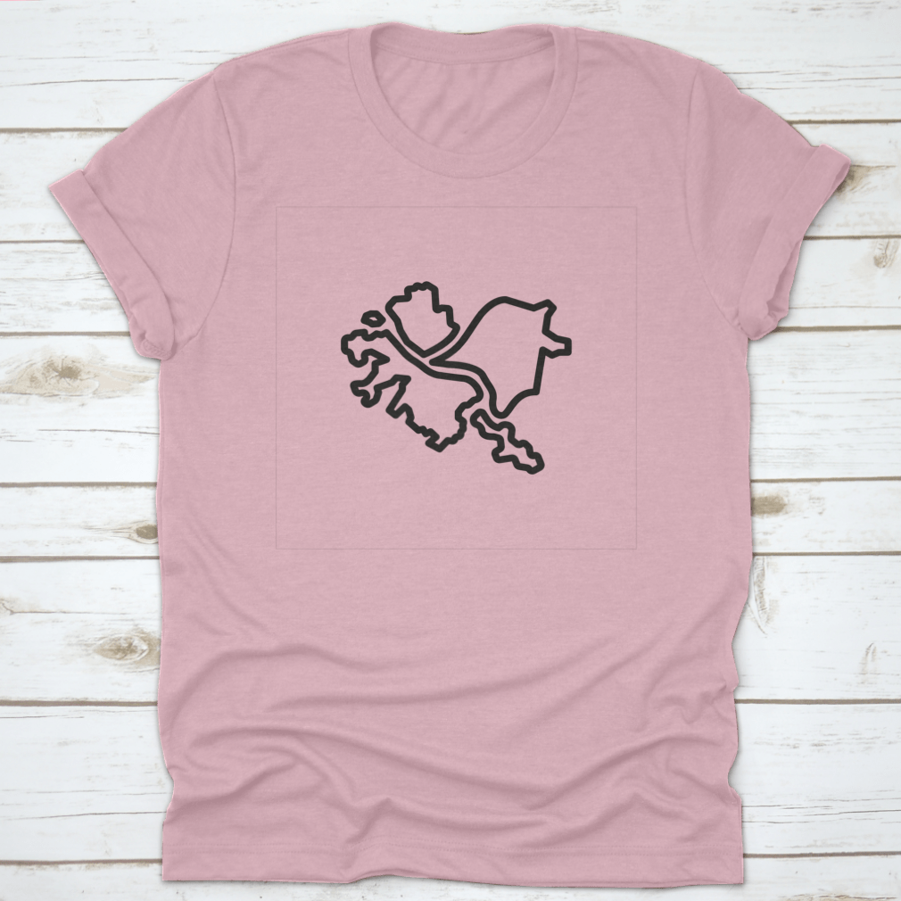 Vector Line Icon map border design featuring Pittsburgh city landmarks and travel elements, printed on a comfortable cotton fabric.