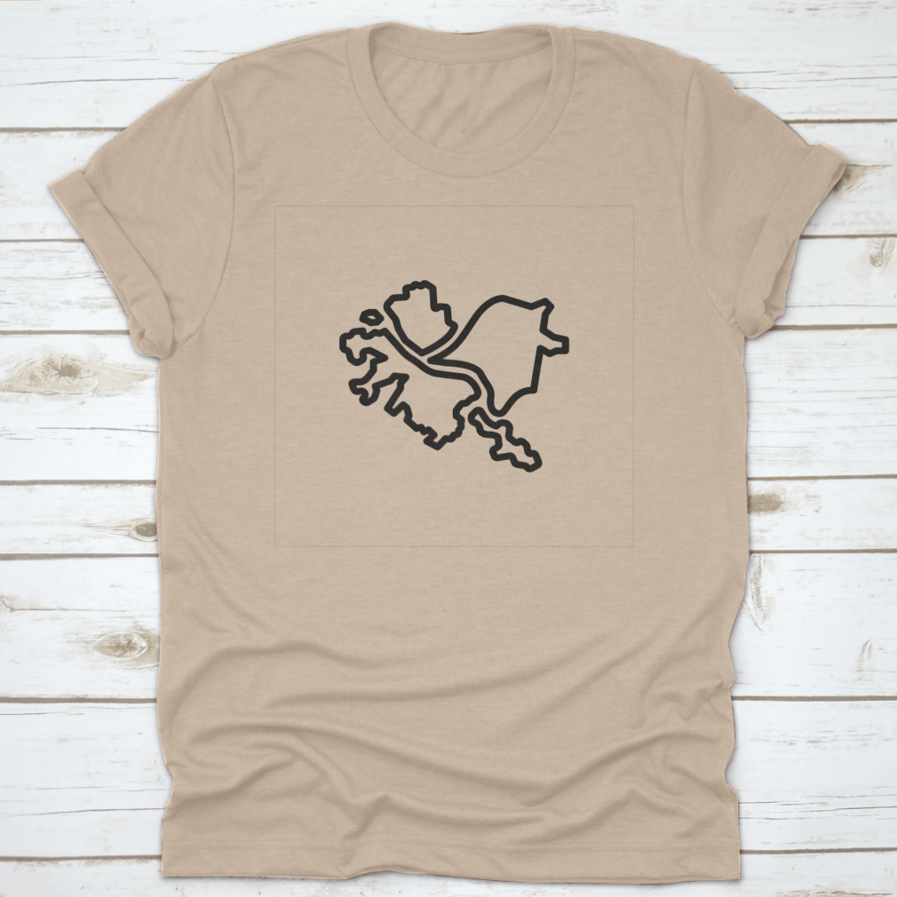 Vector Line Icon map border design featuring Pittsburgh city landmarks and travel elements, printed on a comfortable cotton fabric.