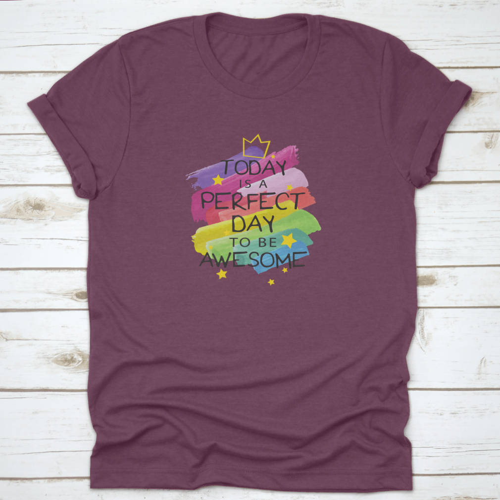 Vector Print Design Inspirational Quote T-shirt in a classic fit, showcasing motivational text on a soft cotton fabric.