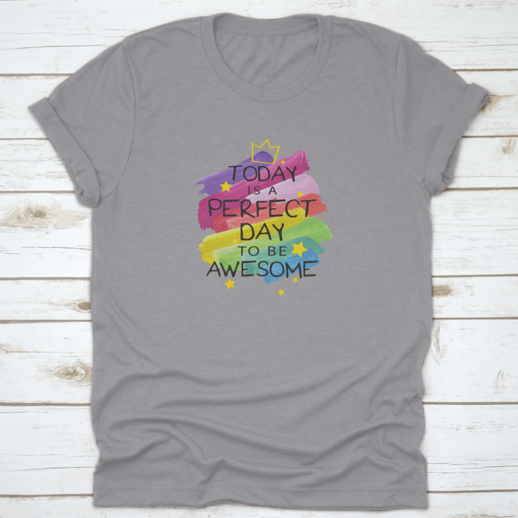 Vector Print Design Inspirational Quote T-shirt in a classic fit, showcasing motivational text on a soft cotton fabric.