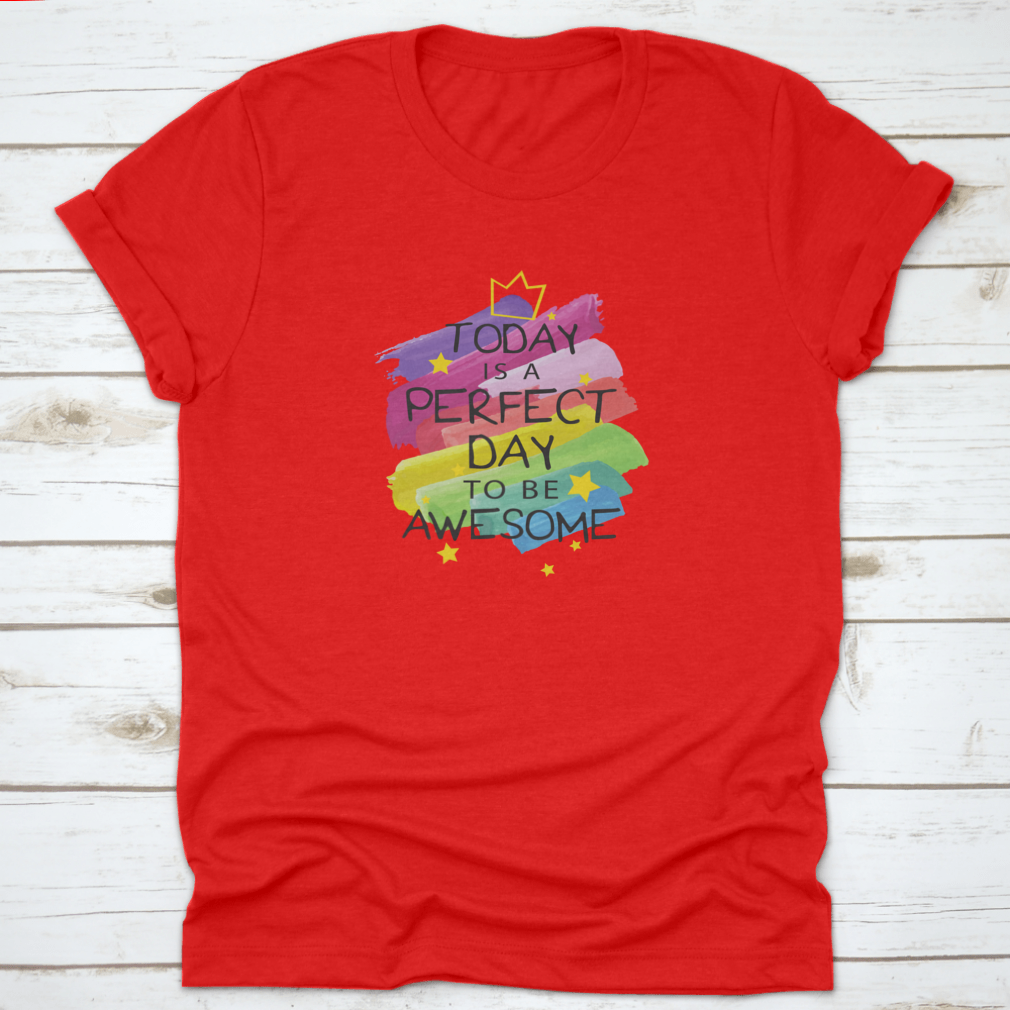Vector Print Design Inspirational Quote T-shirt in a classic fit, showcasing motivational text on a soft cotton fabric.